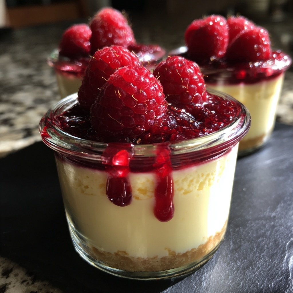 Himbeer-Cheesecake im Glas