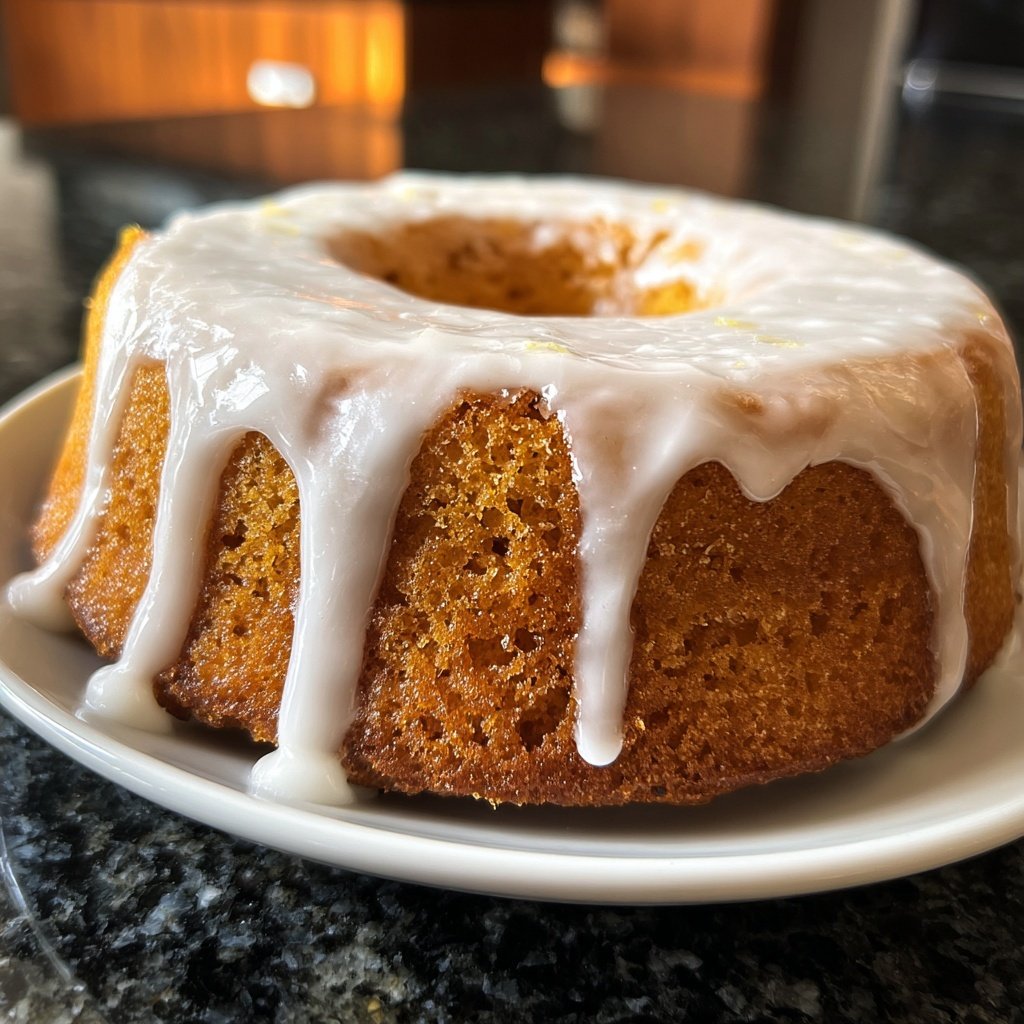 Zitronenkuchen mit Frischkäseglasur