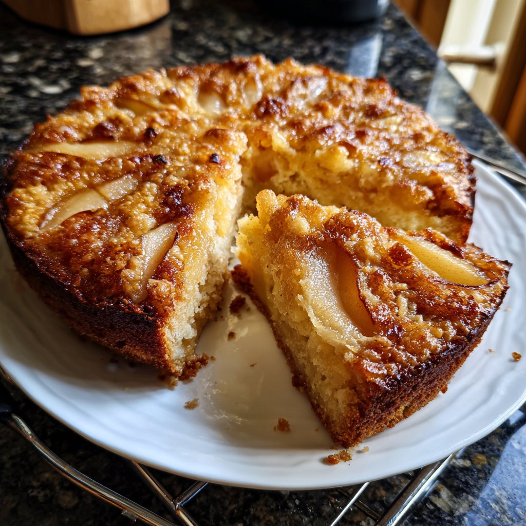 Kuchen mit Birnen und Streuseln