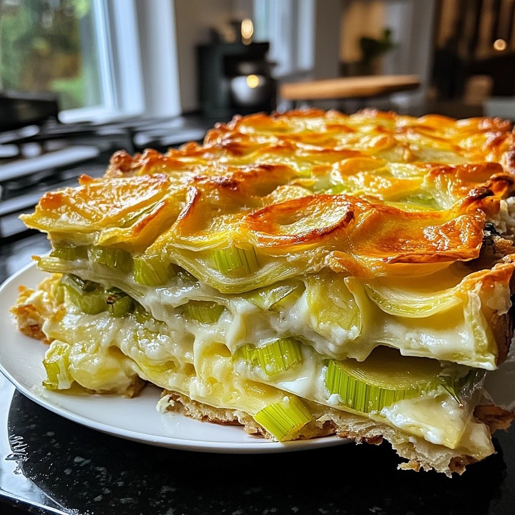 Kartoffelauflauf mit Lauch