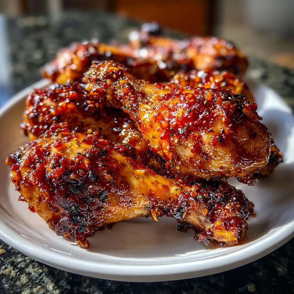 Gebackene Hühnchenkeulen mit Knoblauch