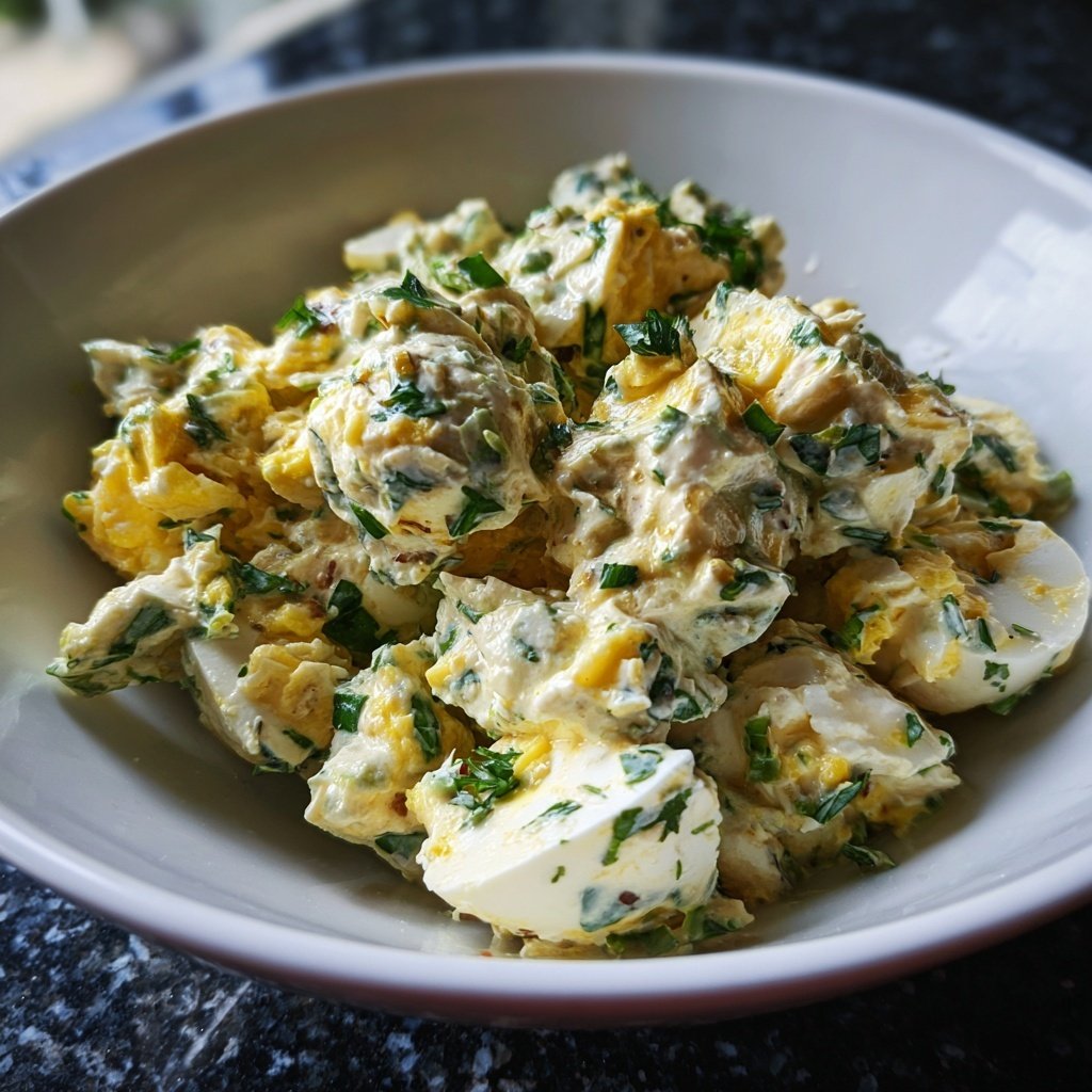Schnell & Einfach 10-Minuten-Eiersalat mit Joghurt
