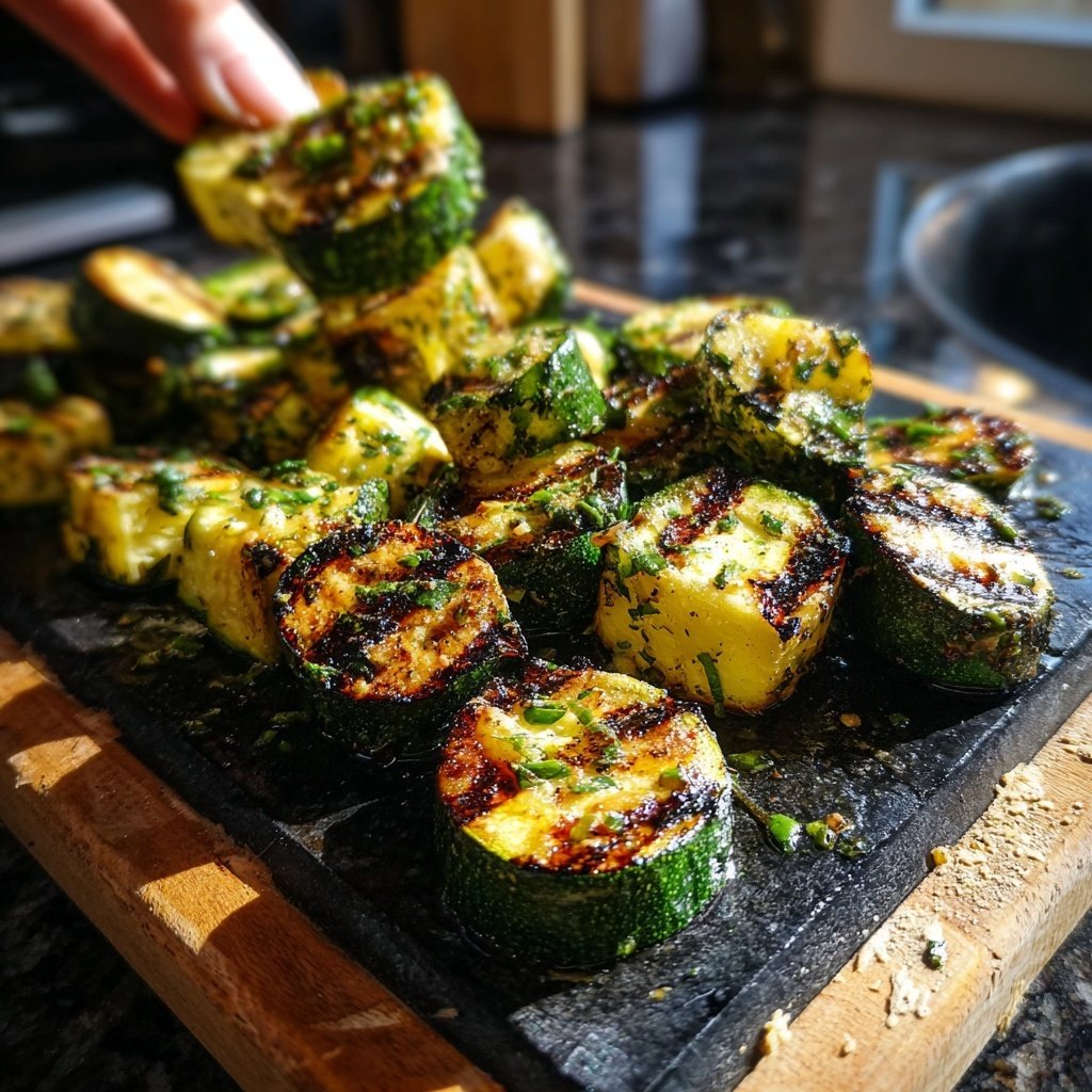 Grill Beilagen Mit Zucchini Würfeln