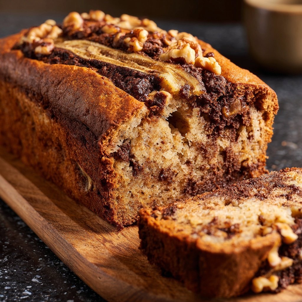 Bananenbrot mit Walnüssen und Kakao