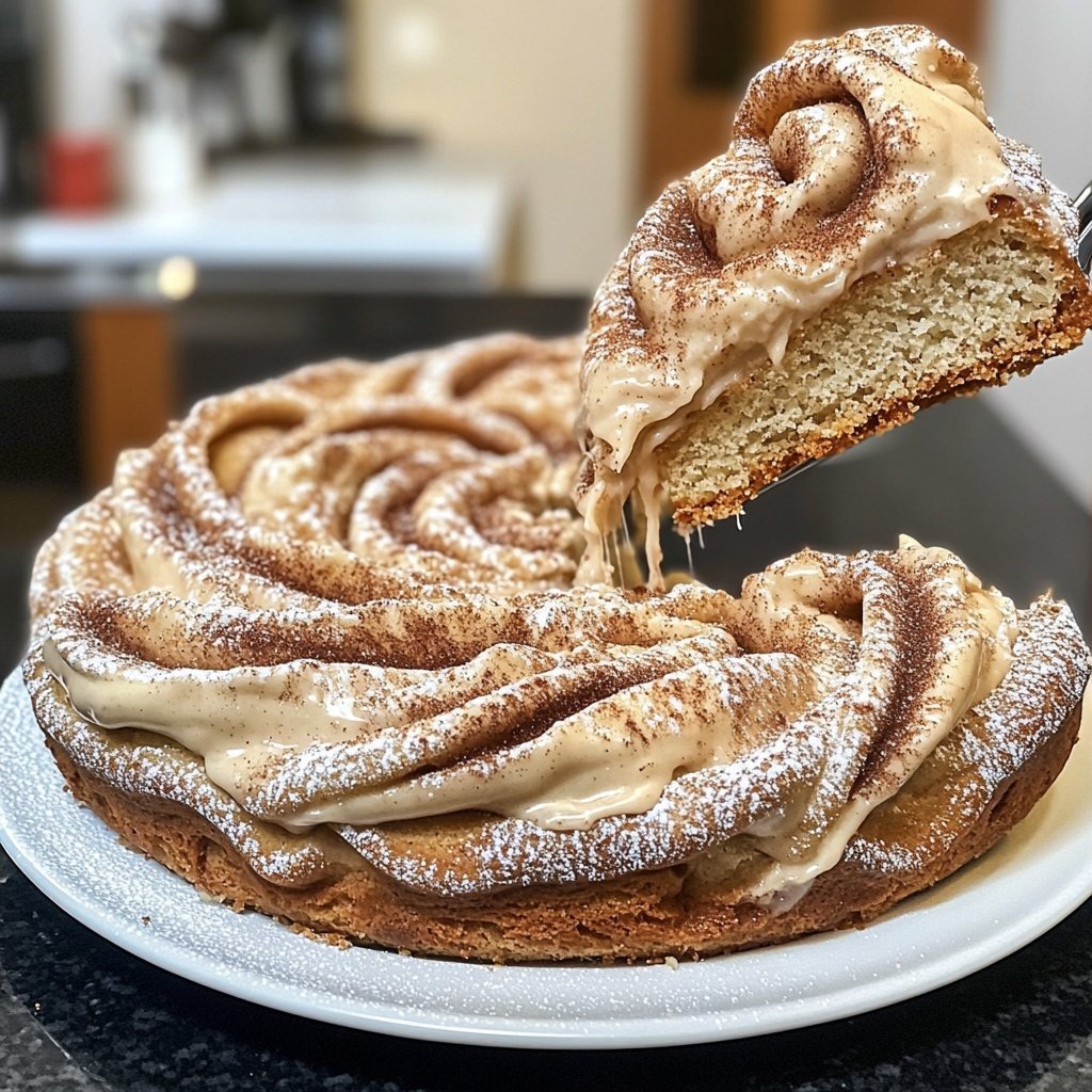 Zimtschneckenkuchen ohne Hefe
