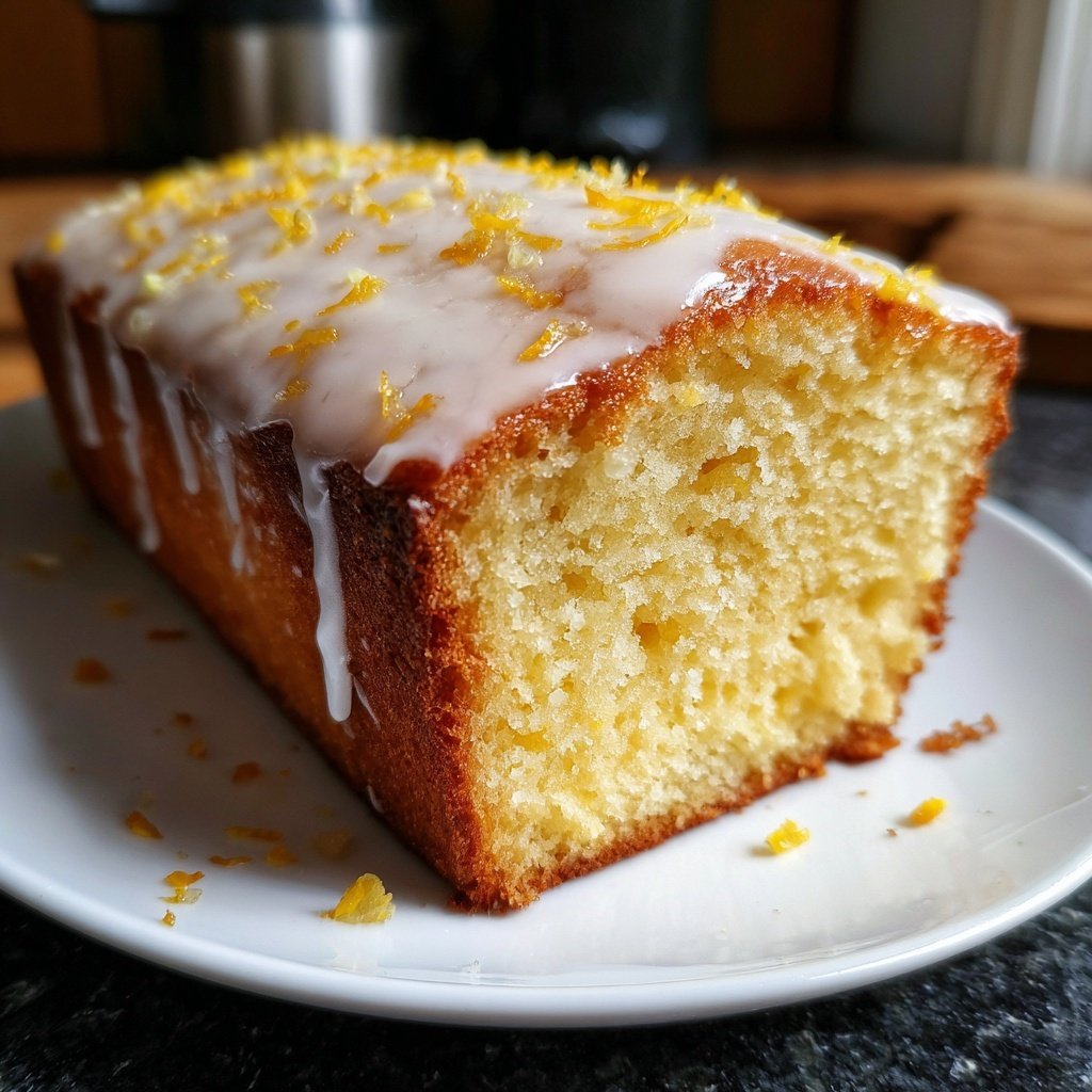 Zitronenkuchen mit Joghurtglasur