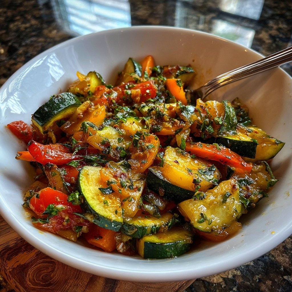 Kalorienarme Gemüsepfanne Mit Zucchini