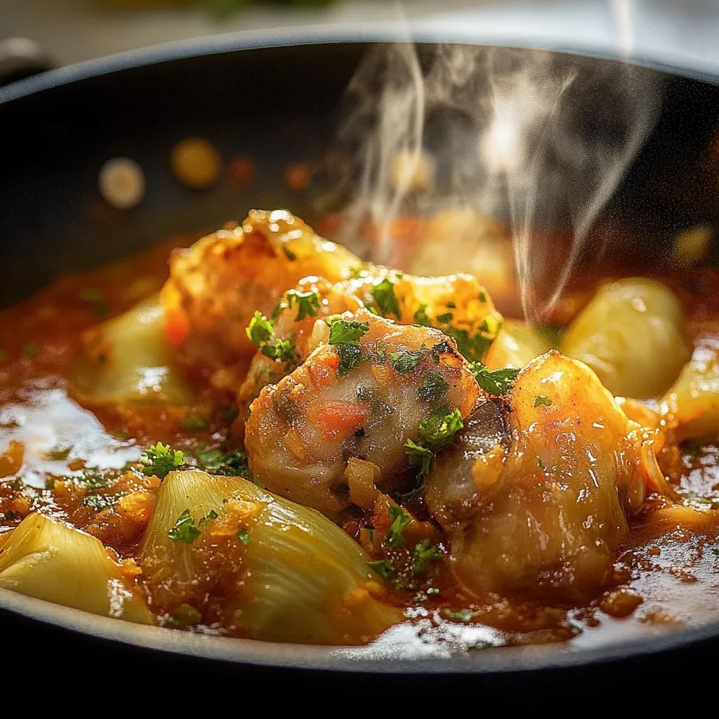 Wirsingrouladen mit Hackfleischfüllung