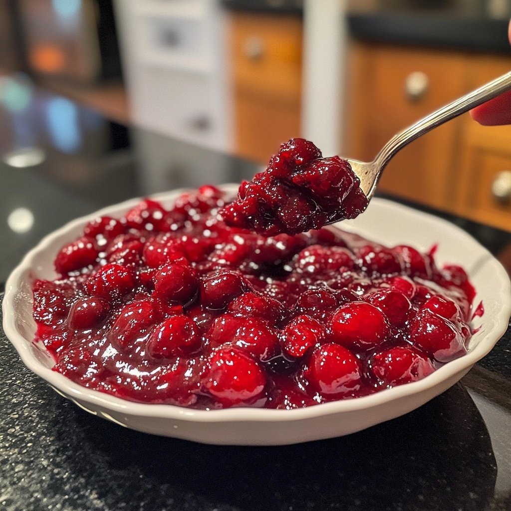 Rote Grütze mit Kirschen