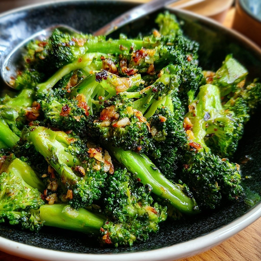 Brokkoli Pfanne Mit Knoblauch