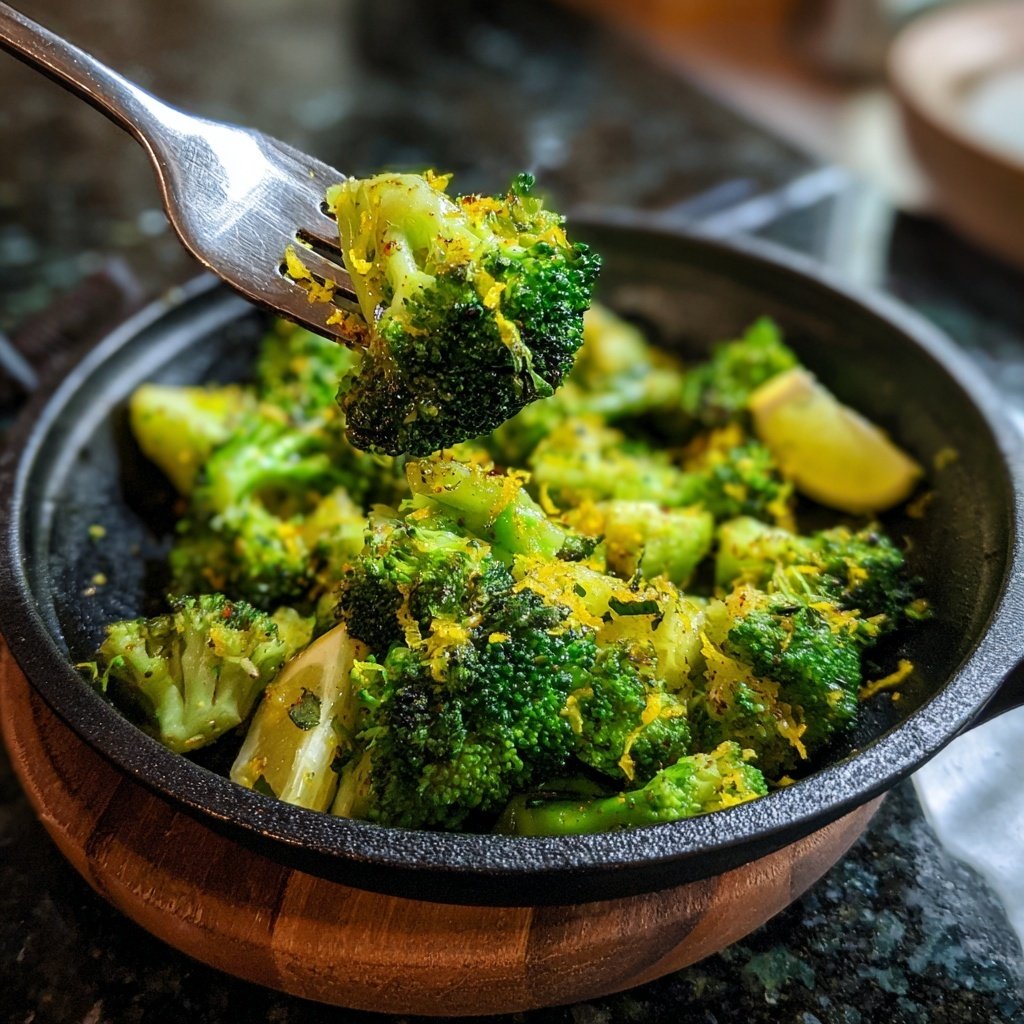 Brokkoli Pfanne Mit Zitronenschale