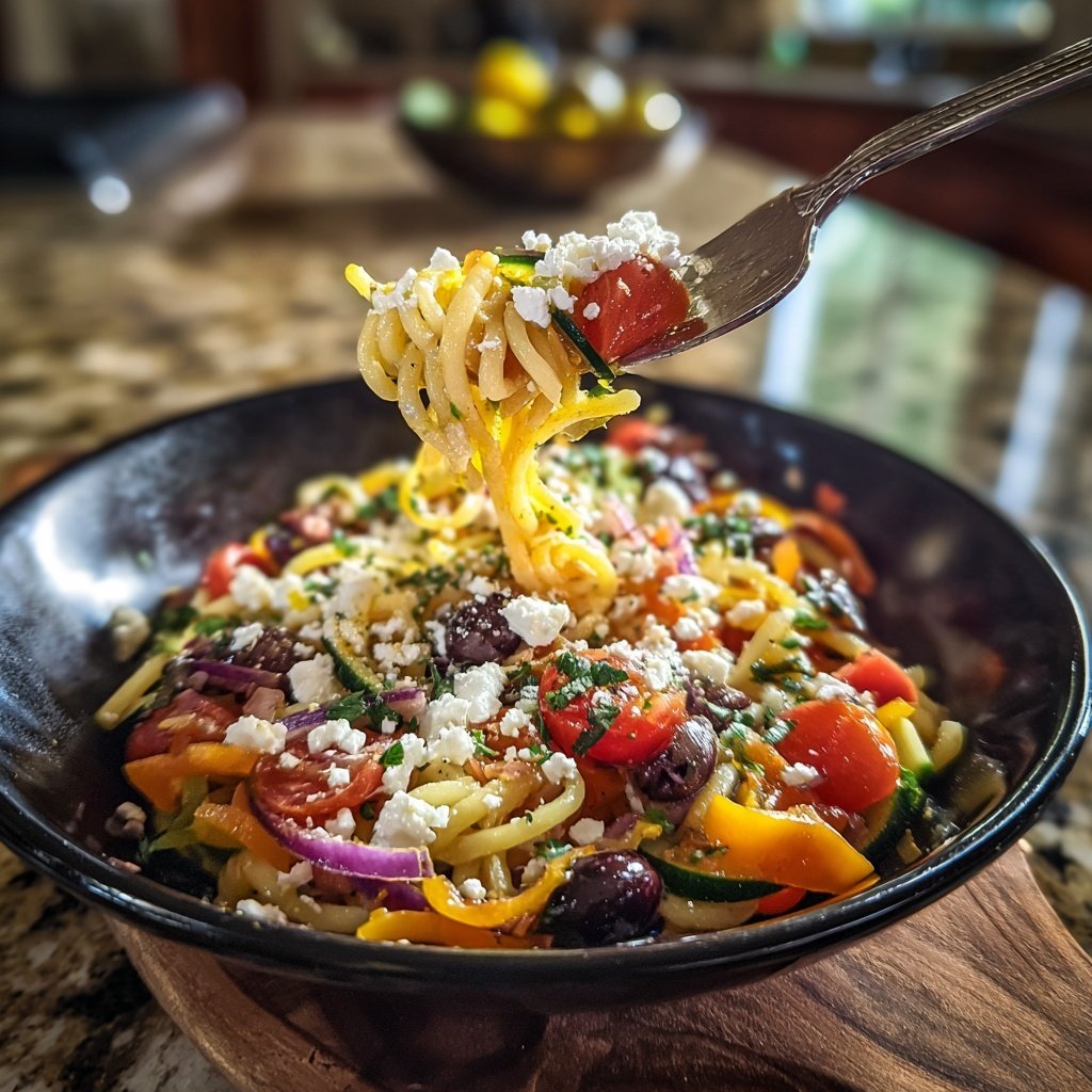 Mediterraner Nudelsalat Mit Feta Und Oliven